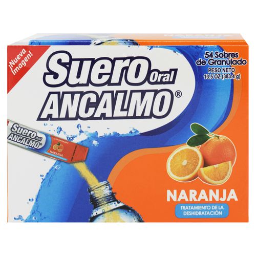 Suero Ancalmo sabor naranja caja 54 sobres - Precio indicado por sobre