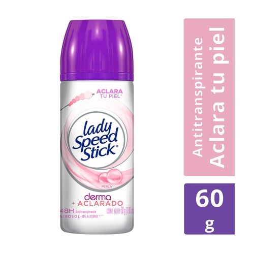Desodorante Lady Speed Stick Derma + Aclarado Perla Aerosol 60 g