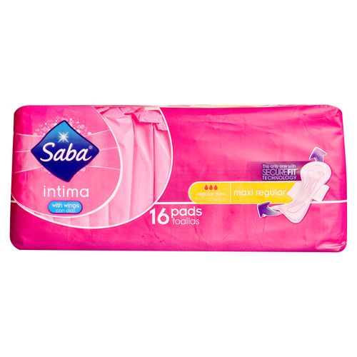 Saba Toalla Intima Con Alas 16 U