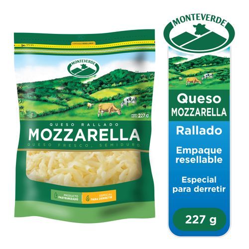 Queso Mozzarella Monteverde Rallado - 227gr