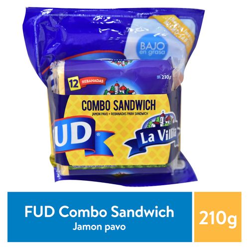 2 Pack Jamon Fud Pavo Mas Queso 4 60 g