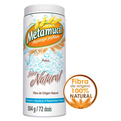 Fibra Natural Metamucil Sabor Natural 72 Dosis - 504 g