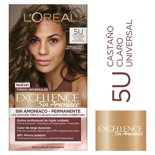 Tinte para el cabello Permanente L'Oréal Paris Excellence Nudes Sin Amoníaco Tono 5U