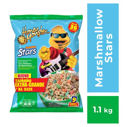 Cereal Honey Monster Marshmallow Star Tamaño Grande - 1100 g