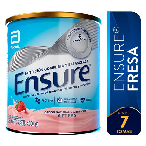 Fórmula Nutricional Ensure® Sabor Fresa - 400 g