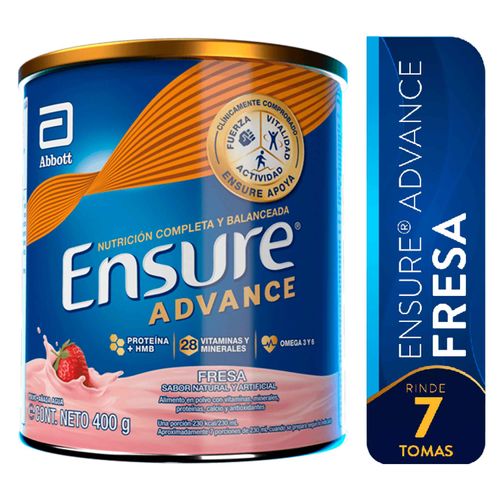 Fórmula Nutricional Ensure® Advance Sabor Fresa - 400 g