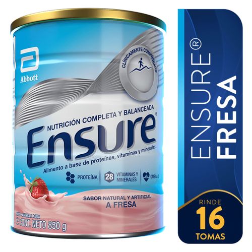 Fórmula Nutricional Ensure® Sabor Fresa - 850 g