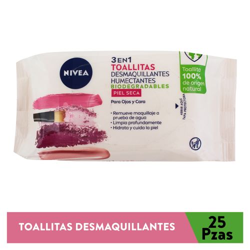 Toalla Desmaquillante Nivea Piel Seca - 25 Unidades