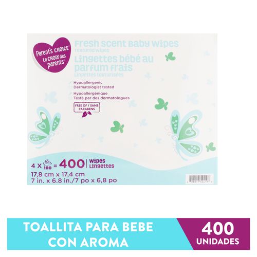 Toallita Parents Choice Para Bebe Con Aroma - 400 Unidades