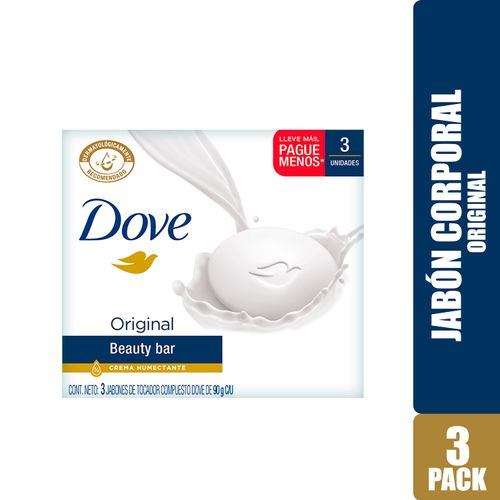 Jabón Dove Original, Hidratación Profunda 3 Pack - 270g