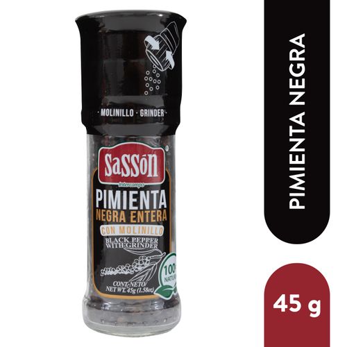 Pimienta Sasson Negra Molinillo - 45 g