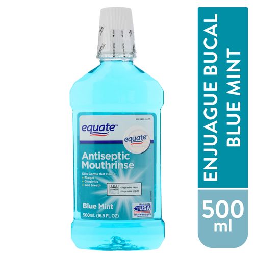 Enjuague Bucal Equate Blue Mint - 500 ml