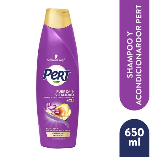 Shampoo Pert Fuerza Keratina 2en1 650 ml