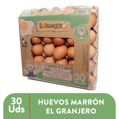 Huevo de Gallina El Ganjero Marron Extra Grande  - 30 Unidades