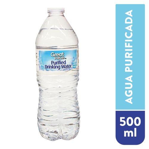 Agua Great Value Purificada - 500 ml