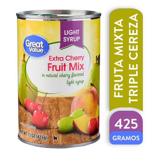 Fruta Mixta Great Value Triple Cereza - 425 g