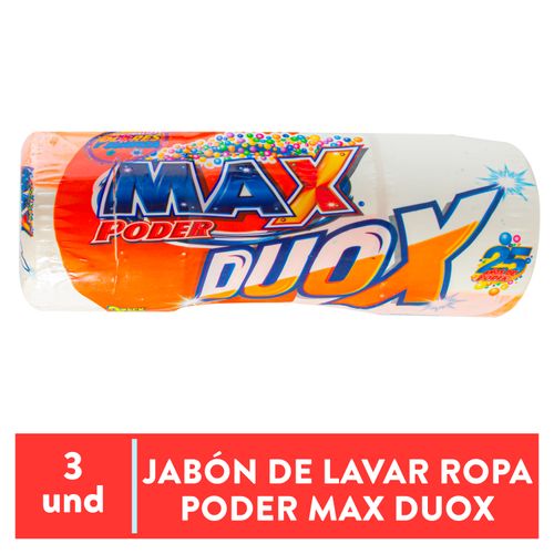 3 Pack Jabón Max Poder Duox  1275 g