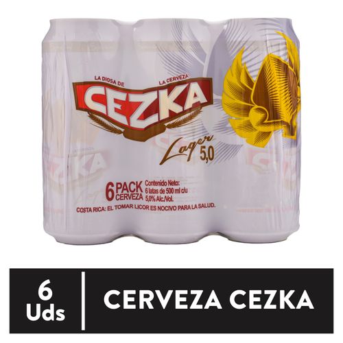 6Pack Cerveza Cezka Lata Blanca - 500ml