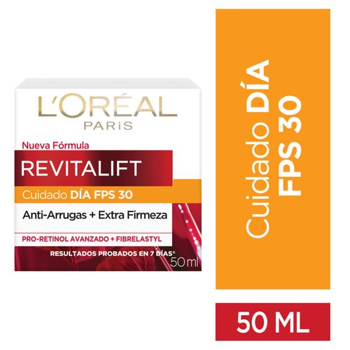 Crema Día Antiarrugas L'Oréal París Revitalift Clásica Con Pro-Retinol Fps30 - 50ml