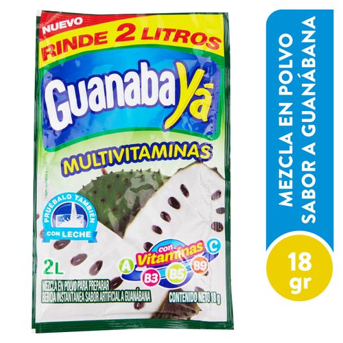Bebida En Polvo GuanabaYá Con Multivitaminas - 18 g