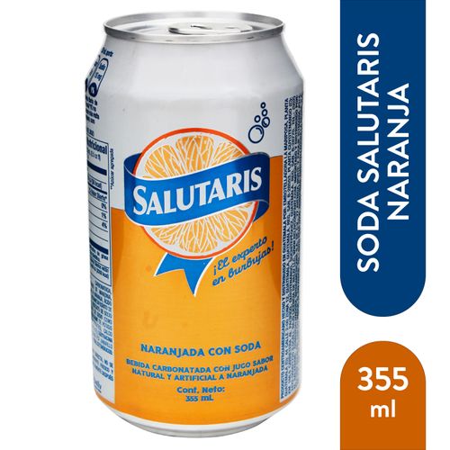 Gaseosa Salutaris Naranjada Lata -  355 ml