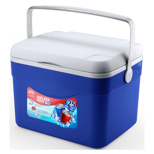Hielera Guateplast polar color azul capacidad 16 L