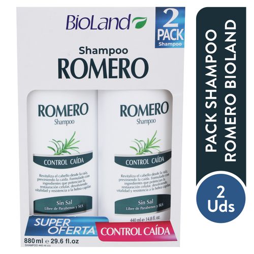 Shampoo Romero 2en1 440 ml + Suero 110 550 ml Bioland