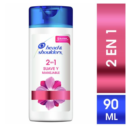 Shampoo Head & Shoulders Control Caspa 2En1 Suave Y Manejable - 90 ml