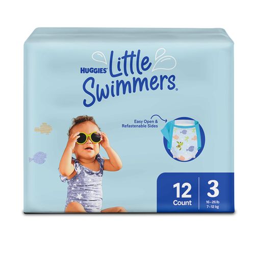 Pañales Huggies Little Swimmers Etapa 1/P, 7-12kg- 12Uds
