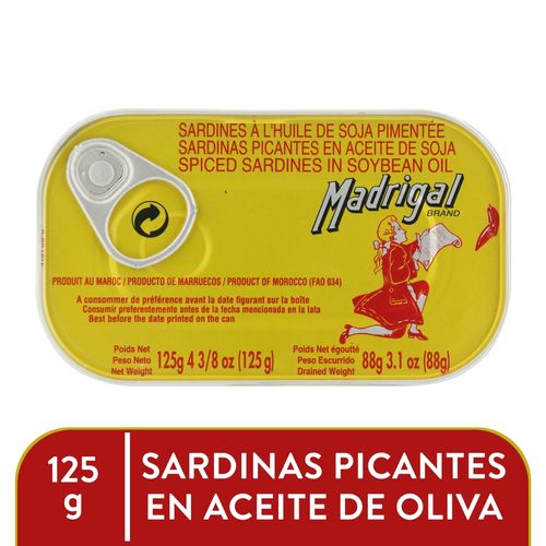 Sardina Madrigal En Aceite Picante - 125 g