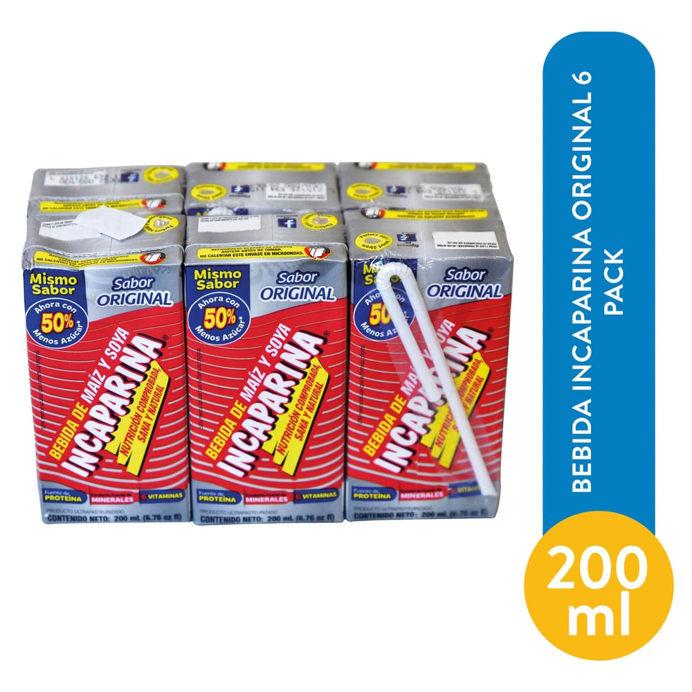 Bebida Incaparina Original 6 Pack - 200 ml