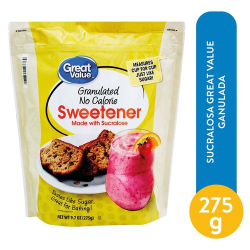 Endulzante Great Value sucralosa granulada - 275 g