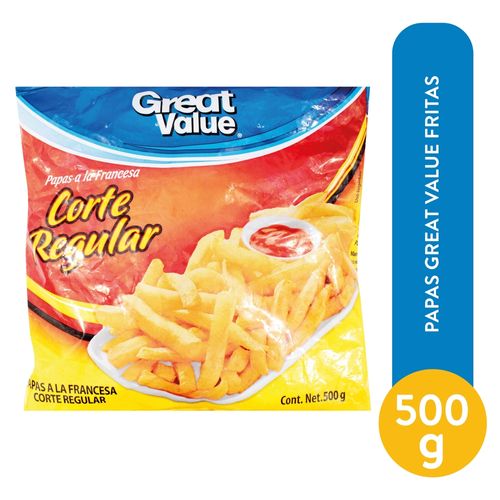 Papas a la francesa Great Value corte regular congeladas - 500 g