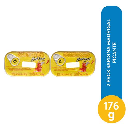 2 Pack Sardina Madrigal Picante - 176 g