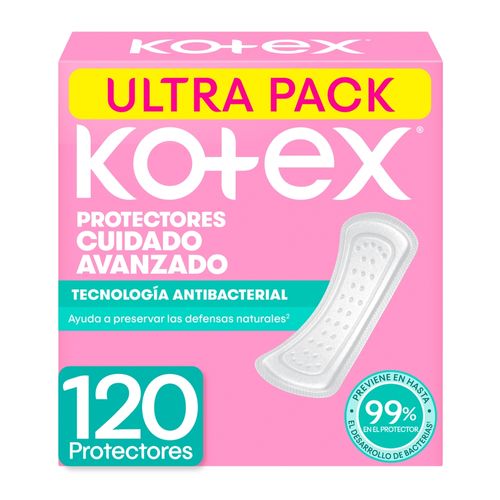 Protectores Diarios Kotex Antibacterial -  120Uds