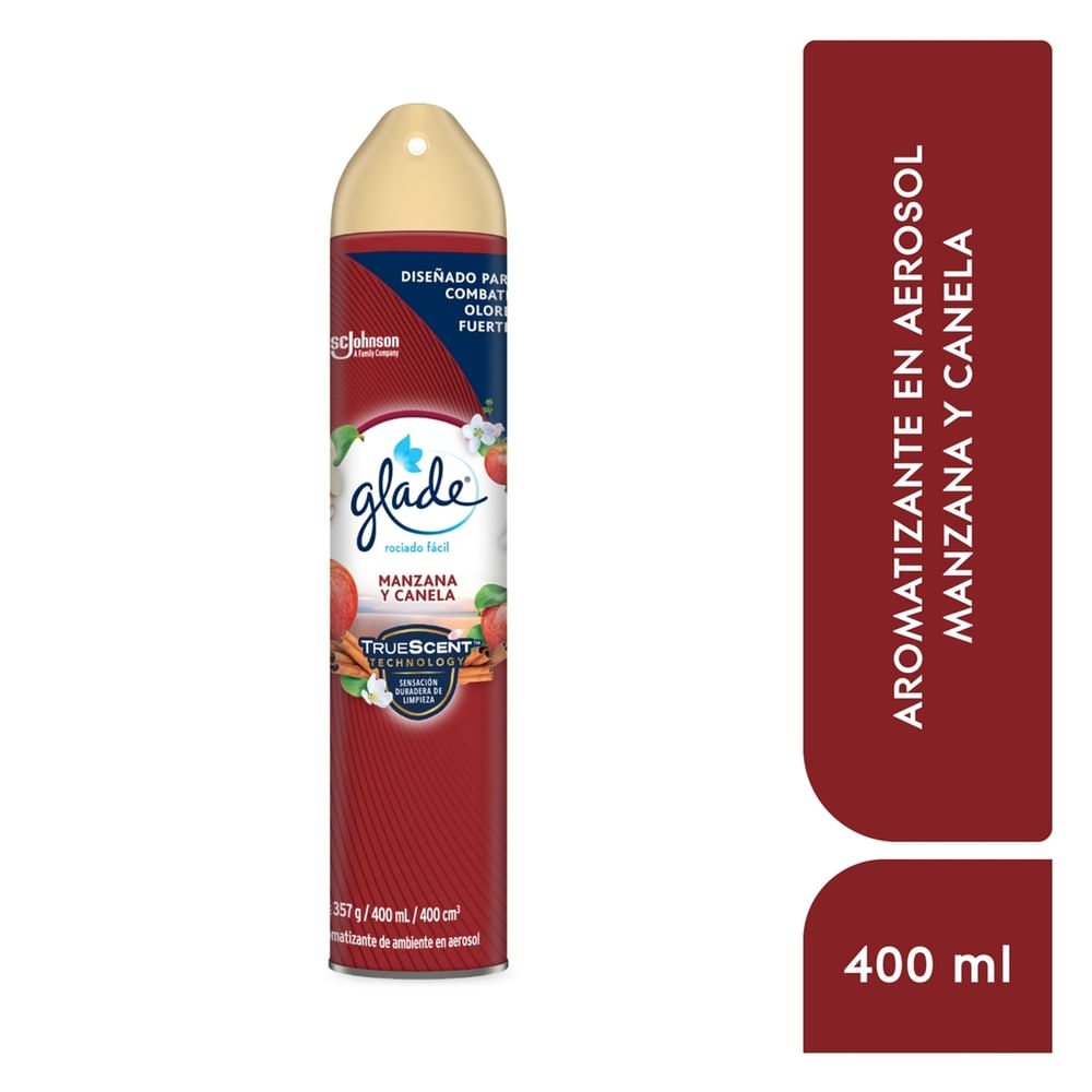 Aromatizante Glade Aerosol Manzana Y Canela - 400 ml