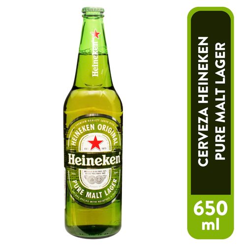 Cerveza Heineken Vidrio 650 ml