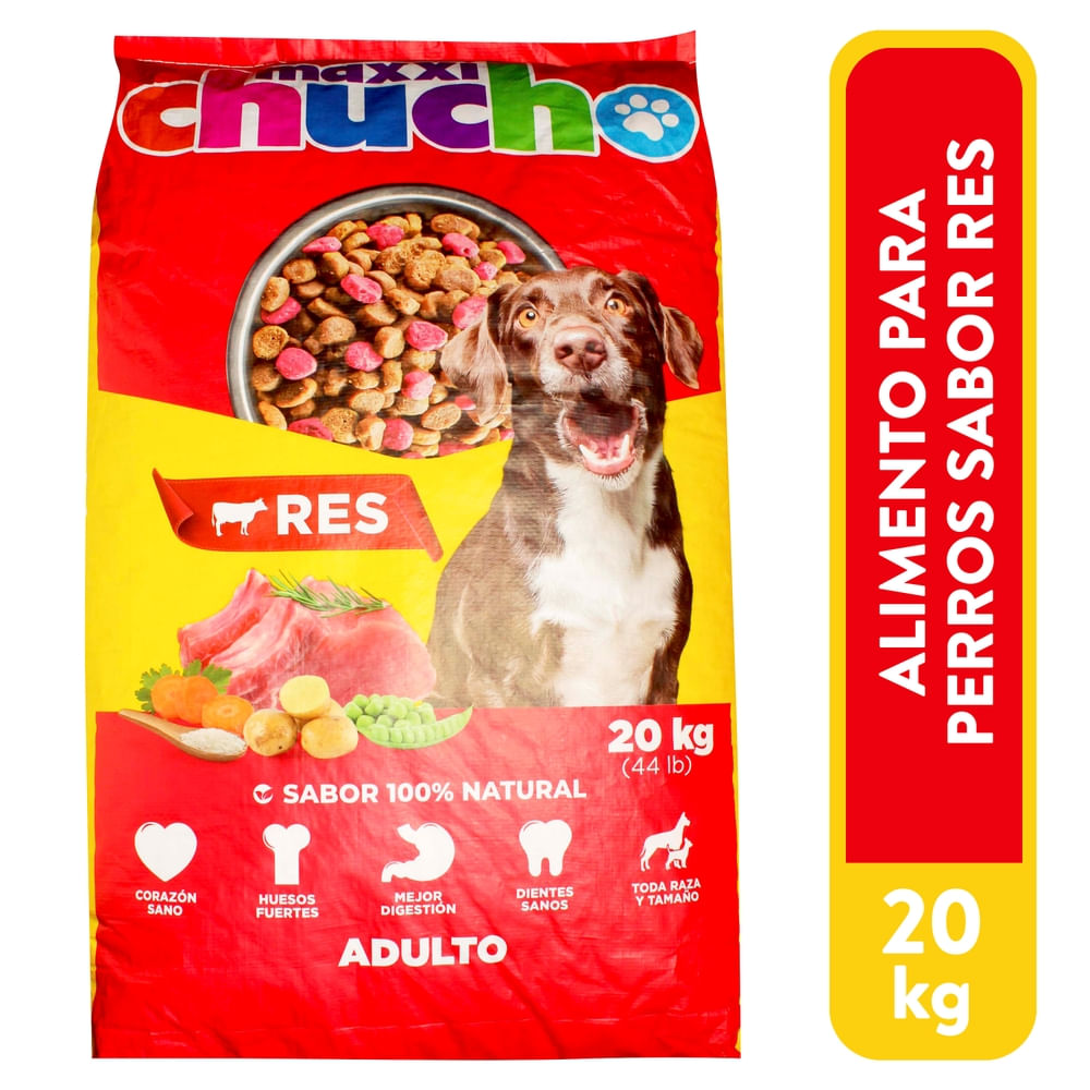 Alimento para perro Maxxi Chucho sabor res - 20 kg
