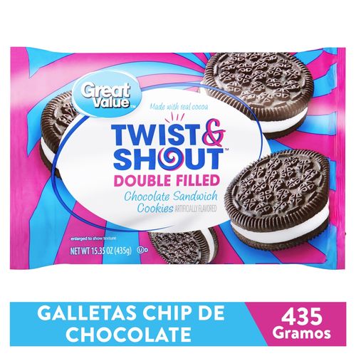 Galleta Great Value Chocolate Doble Crema- 435 g