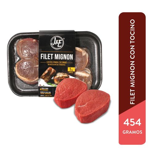Filet Mignon JyE Con Tocino Bandeja - Precio Indicado Por Libra (454 g)