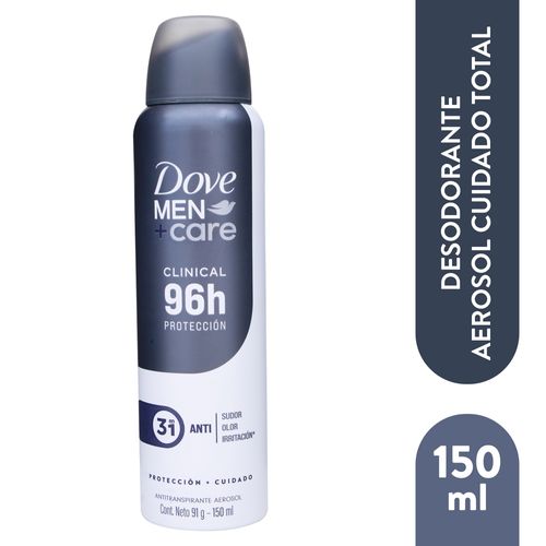 Desodorante Dove Aero Clinic Cuidado Total - 91 g