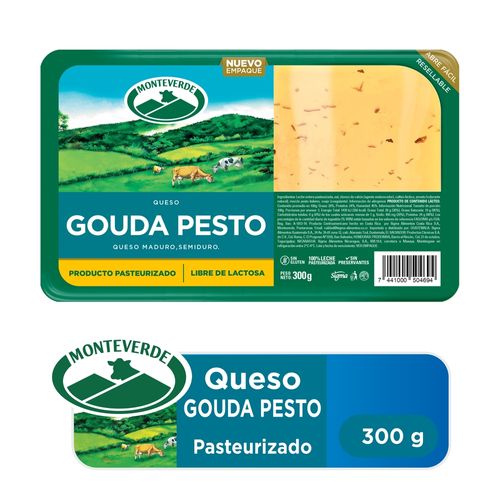 Queso Gouda Monteverde con Pesto - 300 g