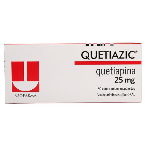 Quetiazic 25 mg caja 30 comprimidos - Precio indicado por caja