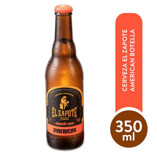 Cerveza El Zapote americana en botella - 350 ml