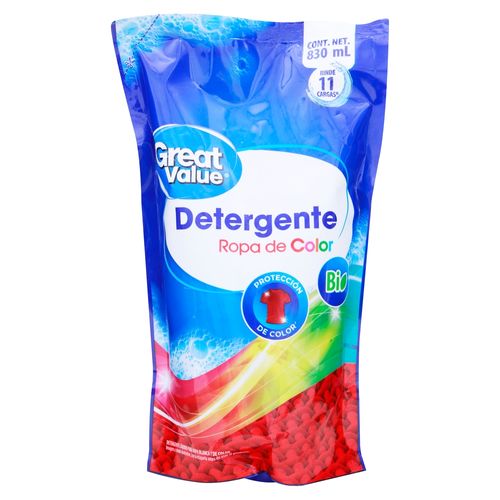 Detergente Líquido Great Value Para Ropa Blanca Y Color Doypack - 830 ml