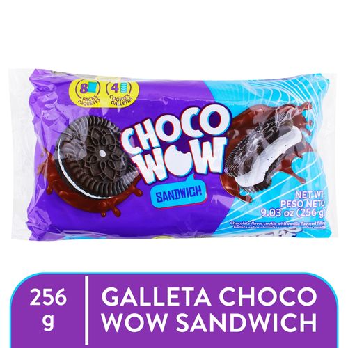 Galleta Chocowow Rellena 8A 256 g