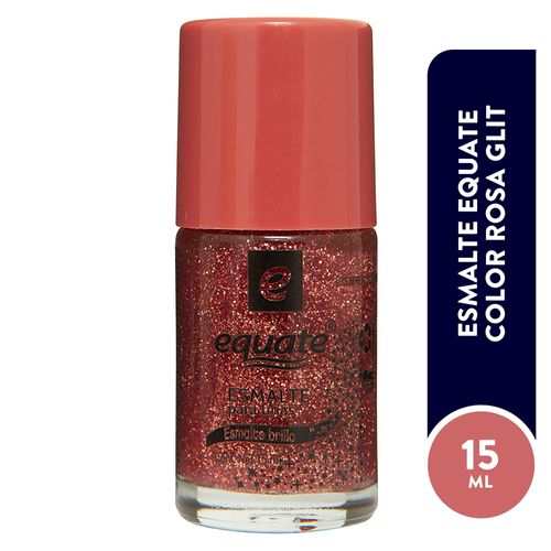 Esmalte Equate Color Rosa Glit 15 ml