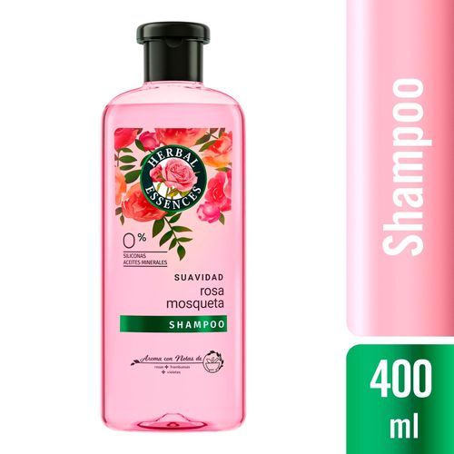 Shampoo Marca Herbal Essences Suavidad Rosa Mosqueta - 400 ml