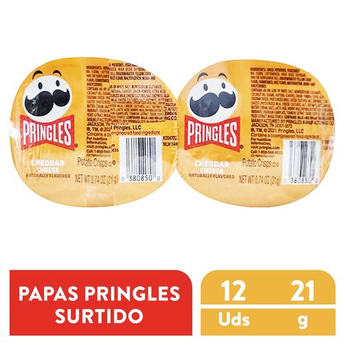 Papas Pringles 12 pack Surtido -244 g