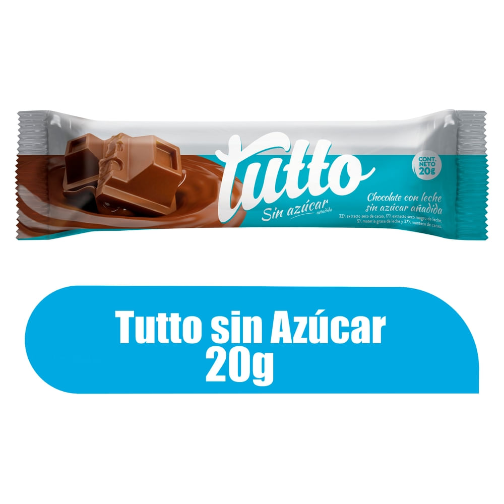 Chocolate Tutto sin azúcar - 20 g